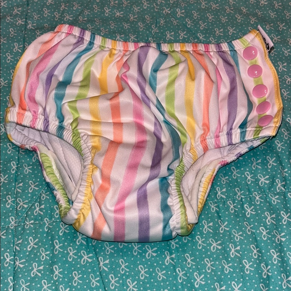 Rainbow Striped Kids Swim Diaper